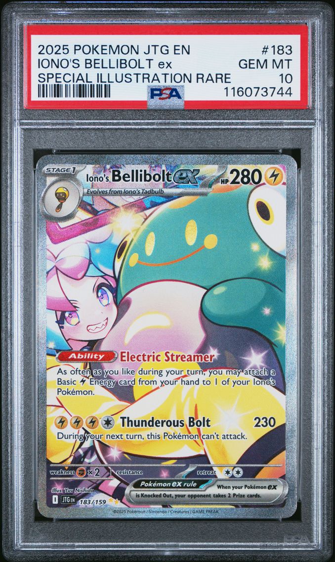 2025 #183 Iono's Bellibolt EX PSA 10 Jtg EN-Journey Together Pokemon