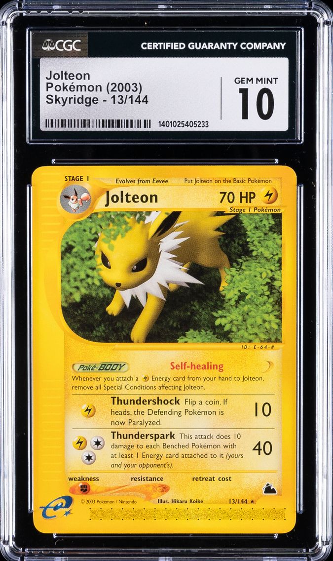 2003 #13 Jolteon CGC 10 Gem Mint Pokemon | Skyridge