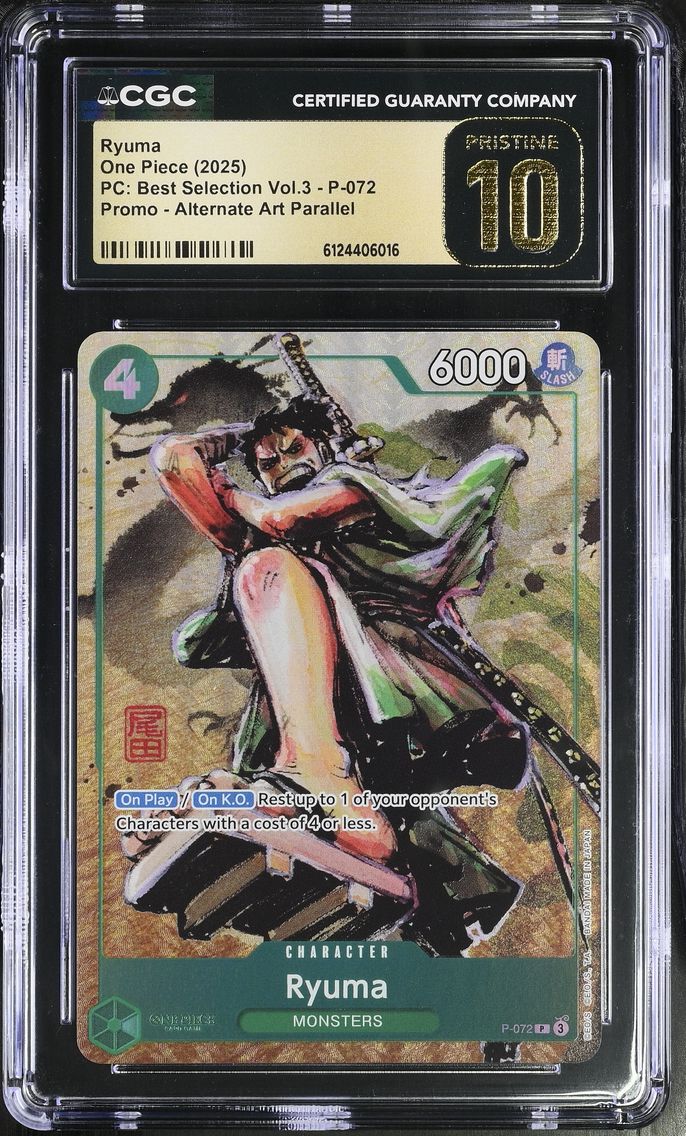 2025 #P-072 Ryuma CGC 10 Pristine Premium Collection Best Selection Vol.3 - English