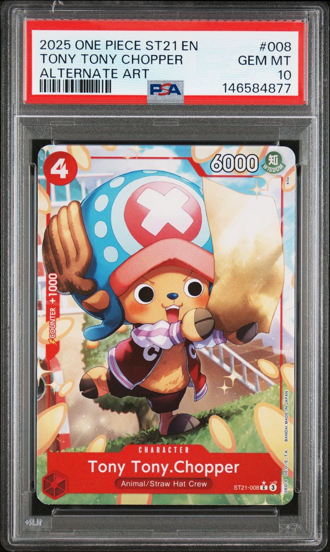 2025 #008 Tony Tony Chopper PSA 10 One Piece Starter Deck ST21-EX Gear 5
