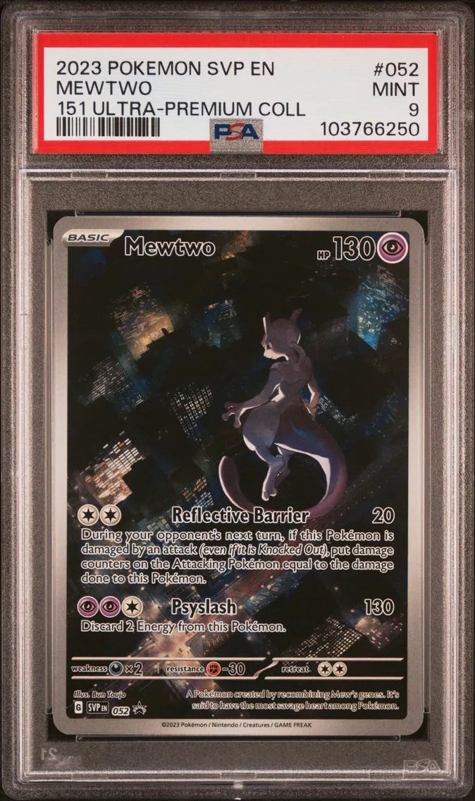 2023 #052 Mewtwo PSA 9 Svp EN-SV Black Star Promo