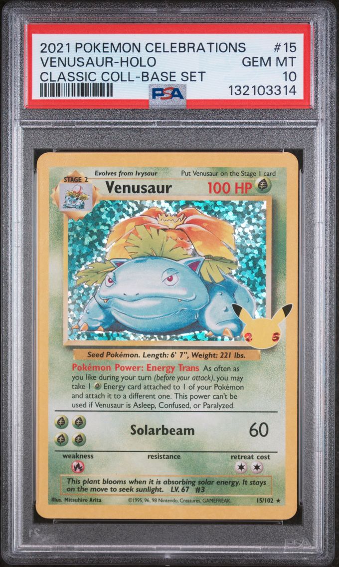 2021 #15 Venusaur-Holo PSA 10 Celebrations Classic Collection