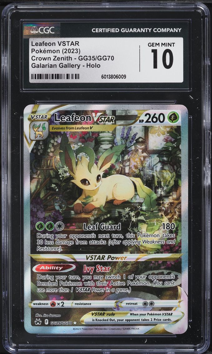 2023 #GG35 Full Art/Leafeon Vstar CGC 10 Sword and Shield Crown Zenith Pokemon