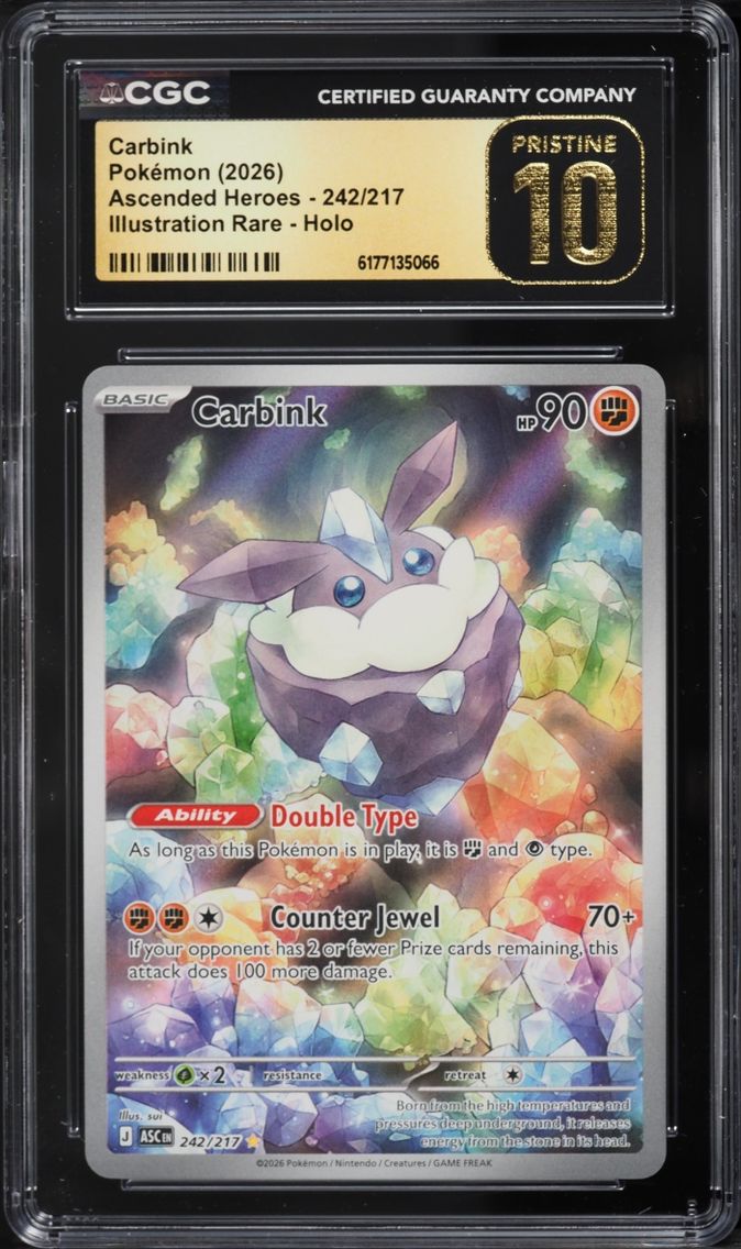 2026 Pokemon Mega Evolution Ascended Heroes IR Carbink #242 CGC 10 PRISTINE