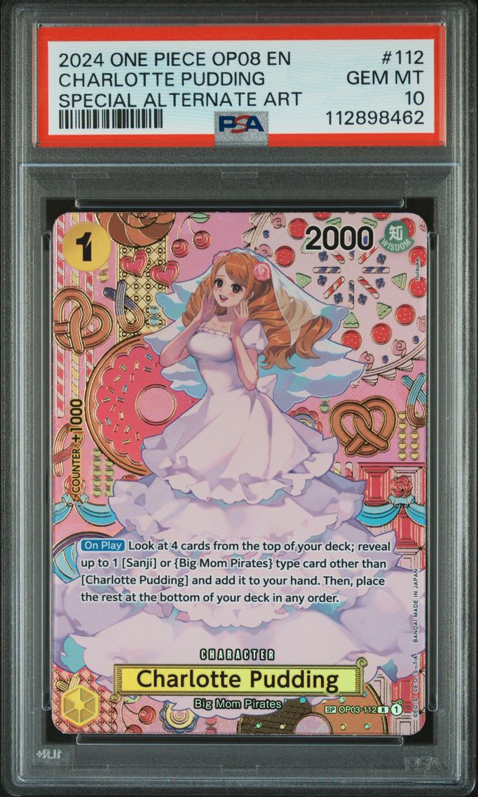 2024 #112 Charlotte Pudding PSA 10 One Piece OP08-Two Legends Pokemon