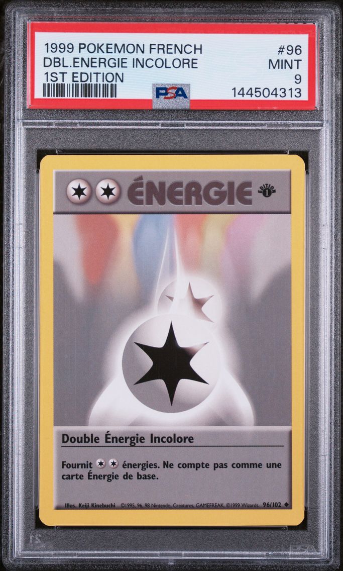 1999 #96 Double Energie Incolore 1st Edition PSA 9 French
