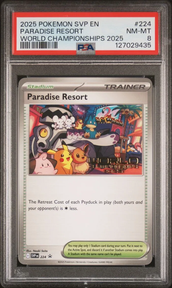 2025 #224 Paradise Resort PSA 8 Svp EN-SV Black Star Promo Pokemon
