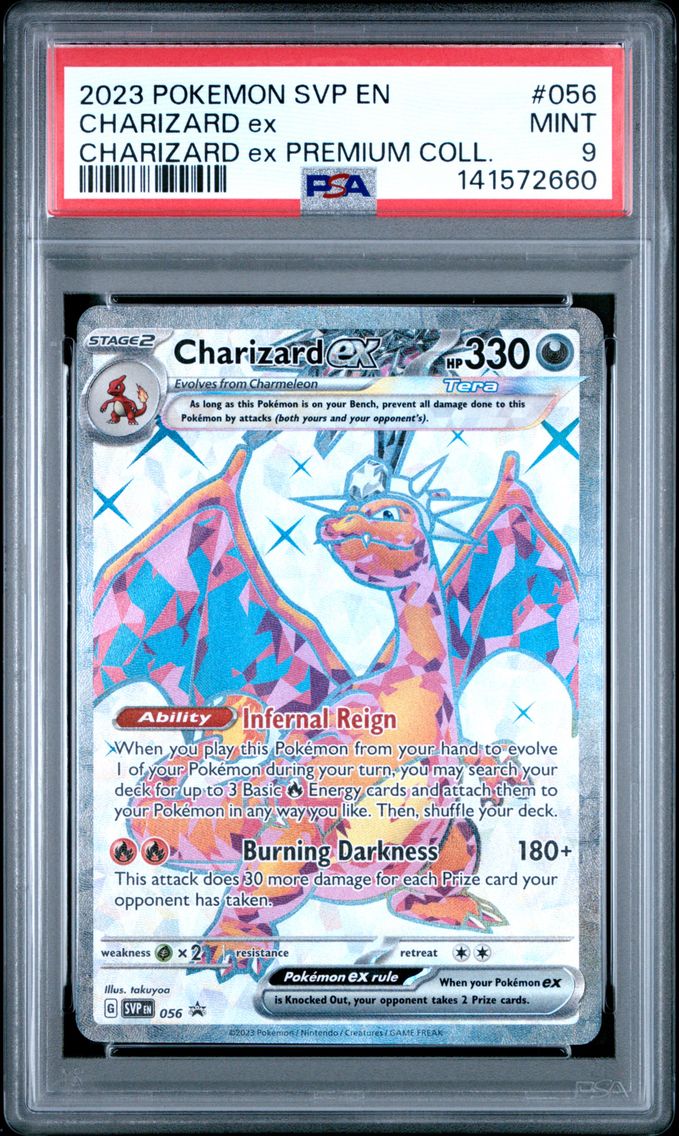 2023 #056 Charizard EX PSA 9 Svp EN-SV Black Star Promo Pokemon