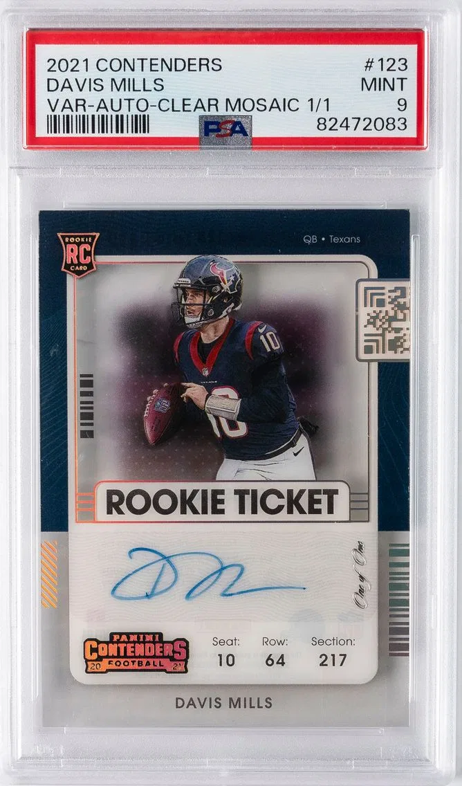 2021 #123 Davis Mills PSA 9 Pani