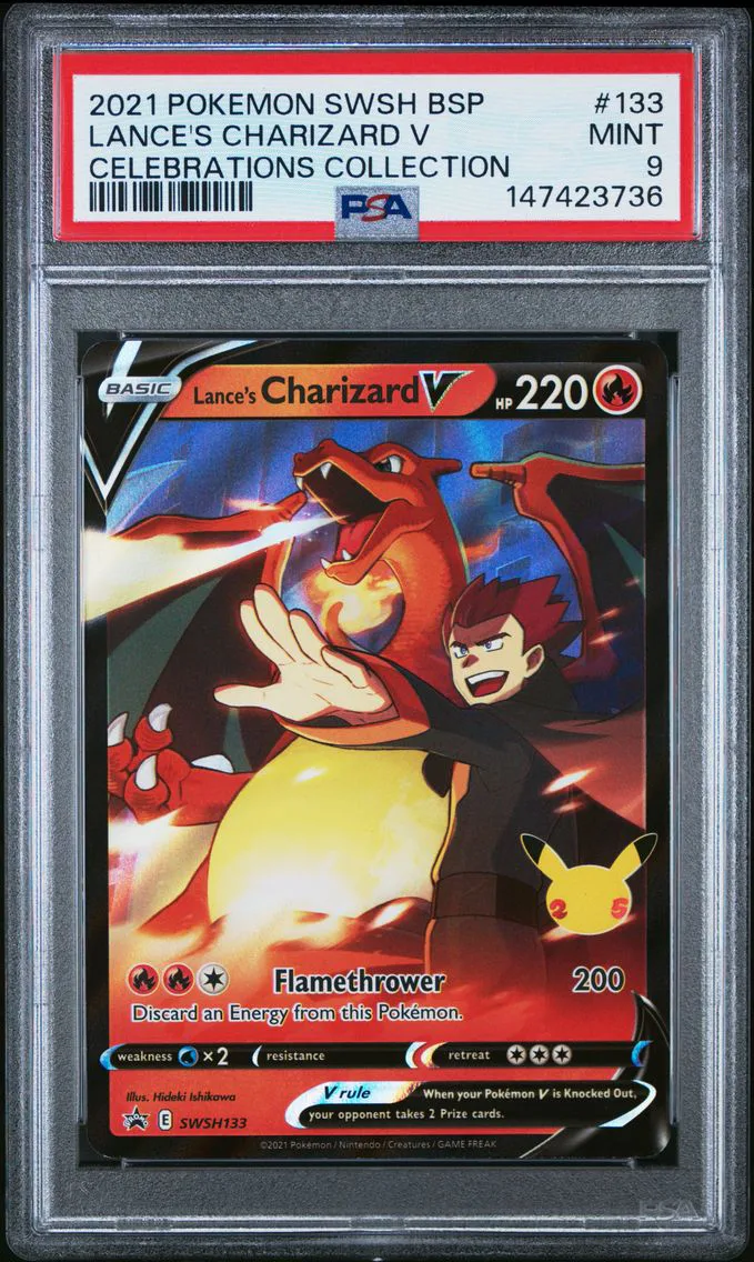2021 #133 Lance's Charizard V PSA 9 Swsh Black Star Promo