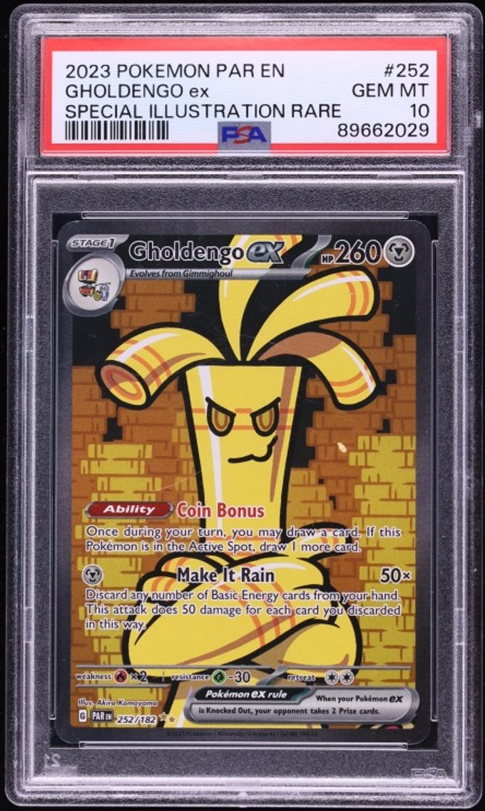 2023 #252 Scarlet & Violet Paradox Rift SIR Gholdengo Ex GEM MINT PSA 10 Pokemon
