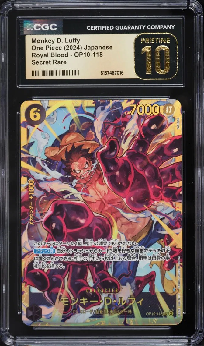 2024 #OP10-118 SEC Monkey D. Luffy CGC 10 PRISTINE Royal Blood One Piece