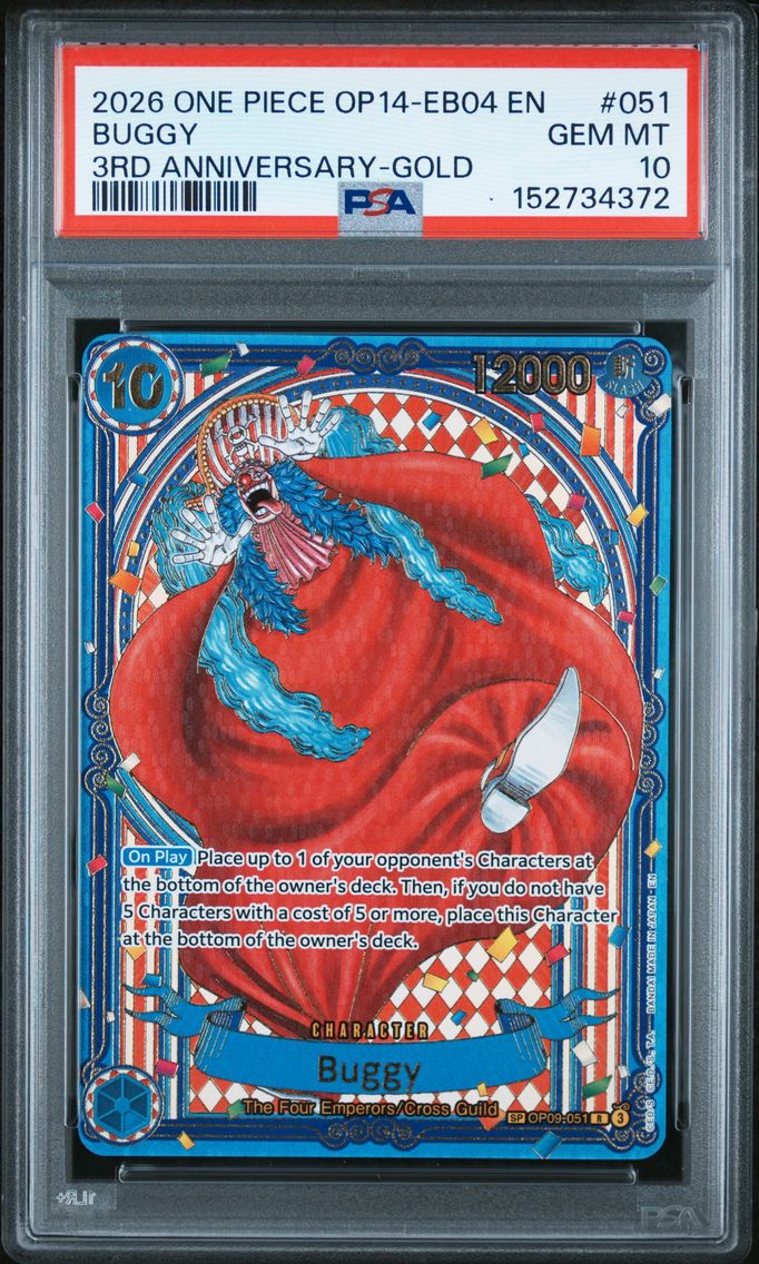 2026 #051 Buggy PSA 10 One Piece OP14-EB04-the Azure Sea's Seven