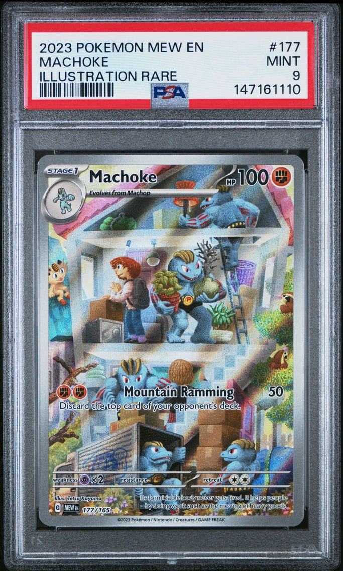 2023 #177 Machoke PSA 9 Mew EN-151