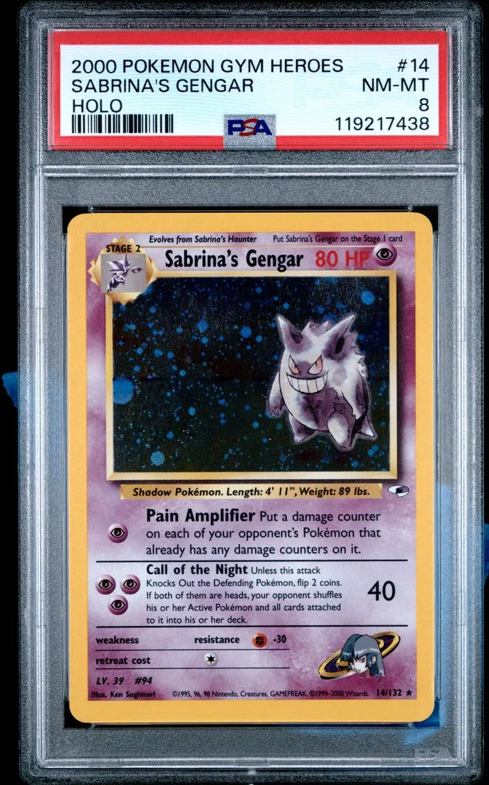 2000 #14 Sabrina's Gengar PSA 8 Gym Heroes Pokemon
