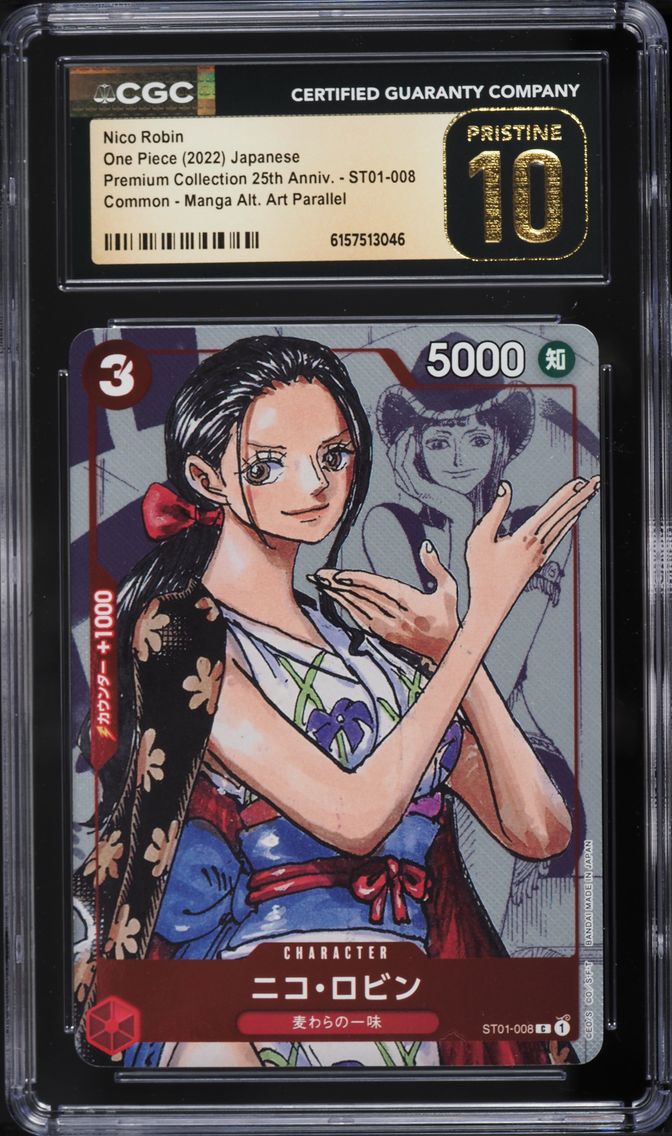 2022 #ST01-008 Manga Art Nico Robin CGC 10 PRISTINE Premium 25th Anniversary One Piece