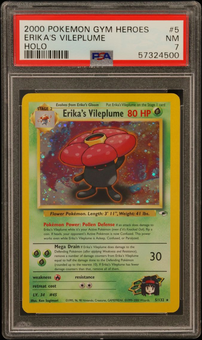 2000 #5 Erika's Vileplume PSA 7 Gym Heroes