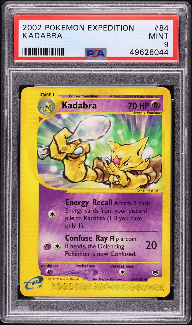 2002 #84 EXPEDITION KADABRA PSA 9 POKEMON