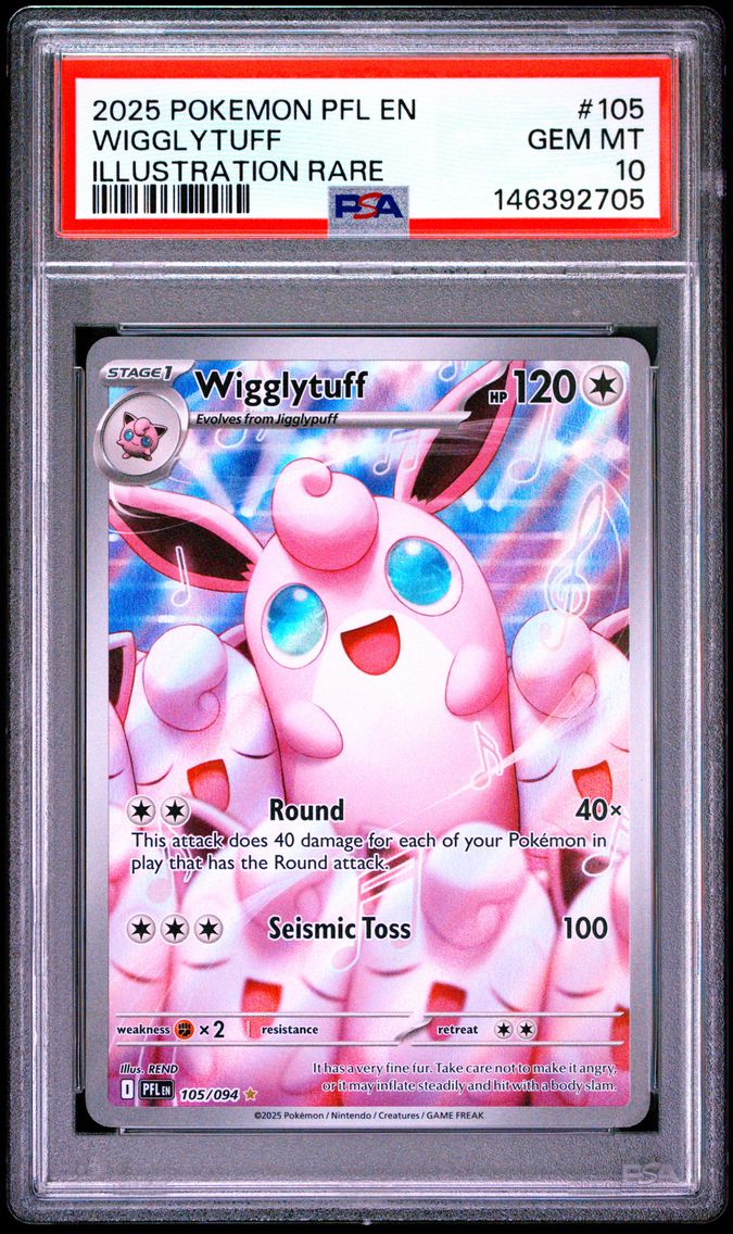 2025 #105 Wigglytuff PSA 10 Pfl EN-Phantasmal Flames