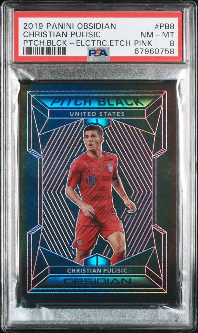 2019 #PB8 Christian Pulisic PSA 8 Panini Obsidian Pitch Black