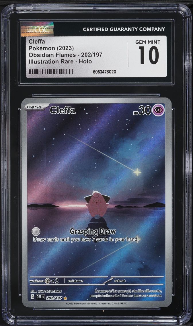 2023 #202 Cleffa CGC 10 Obf EN-Obsidian Flames Pokemon