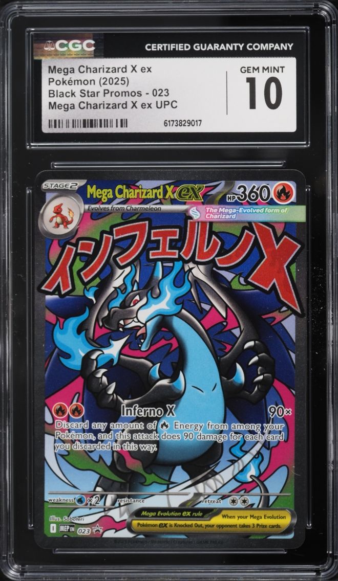 2025 Pokemon Mega Evolution Promo Ultra Premium Full Art Mega Charizard X ex #23 CGC 10 GEM