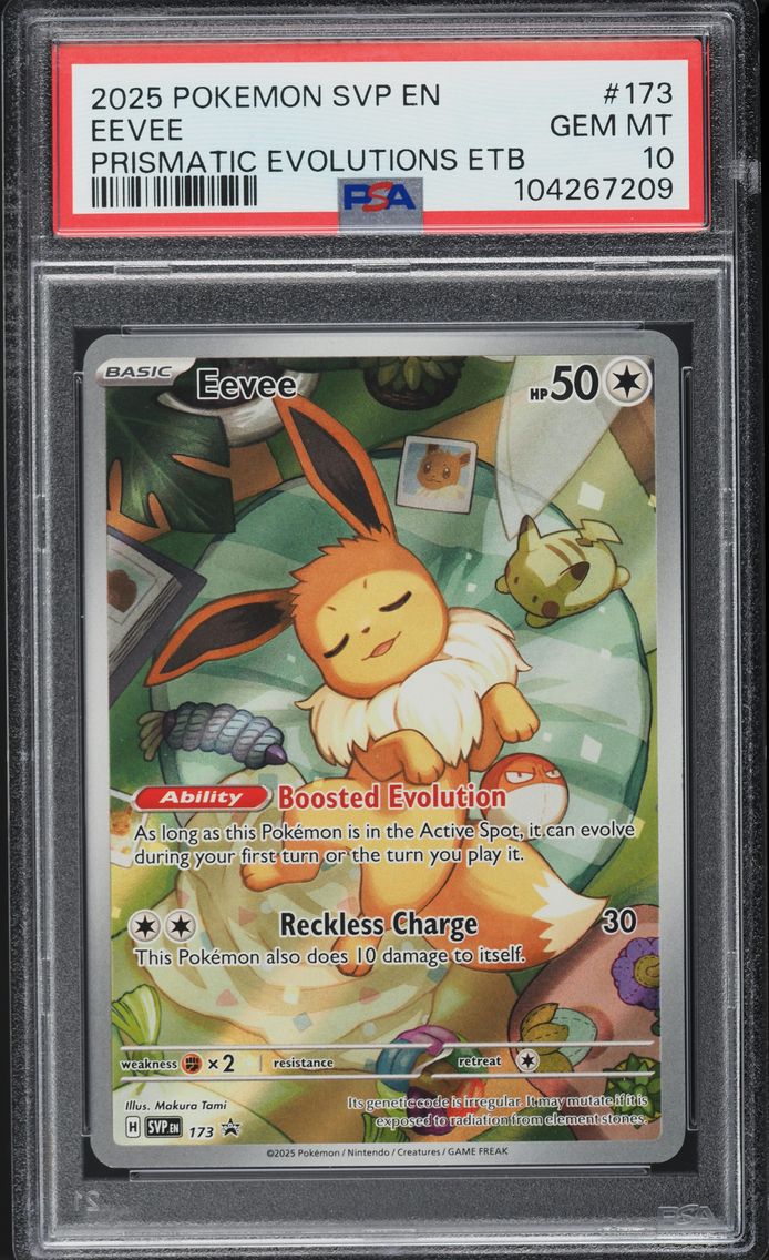 2025 #173 SV BLACK STAR PROMO PRISMATIC EVOLUTIONS ETB EEVEE PSA 10 POKEMON