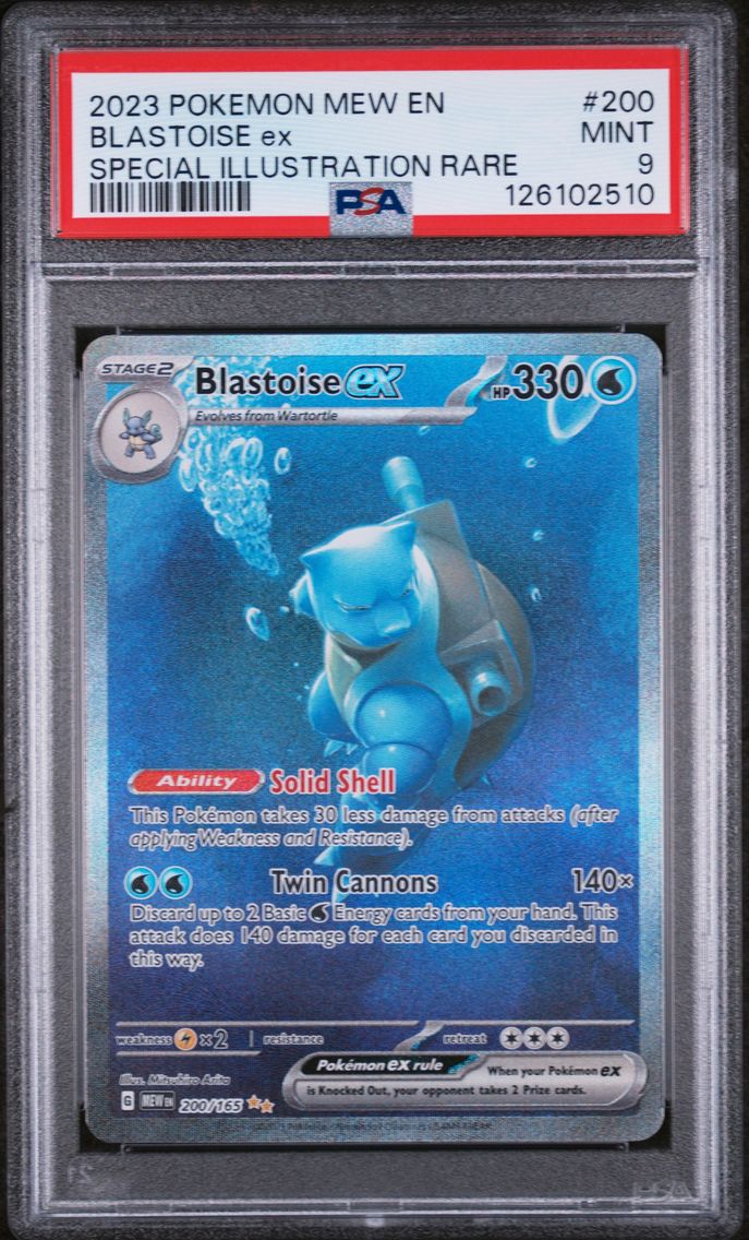 2023 #200 Blastoise EX PSA 9 Mew EN-151