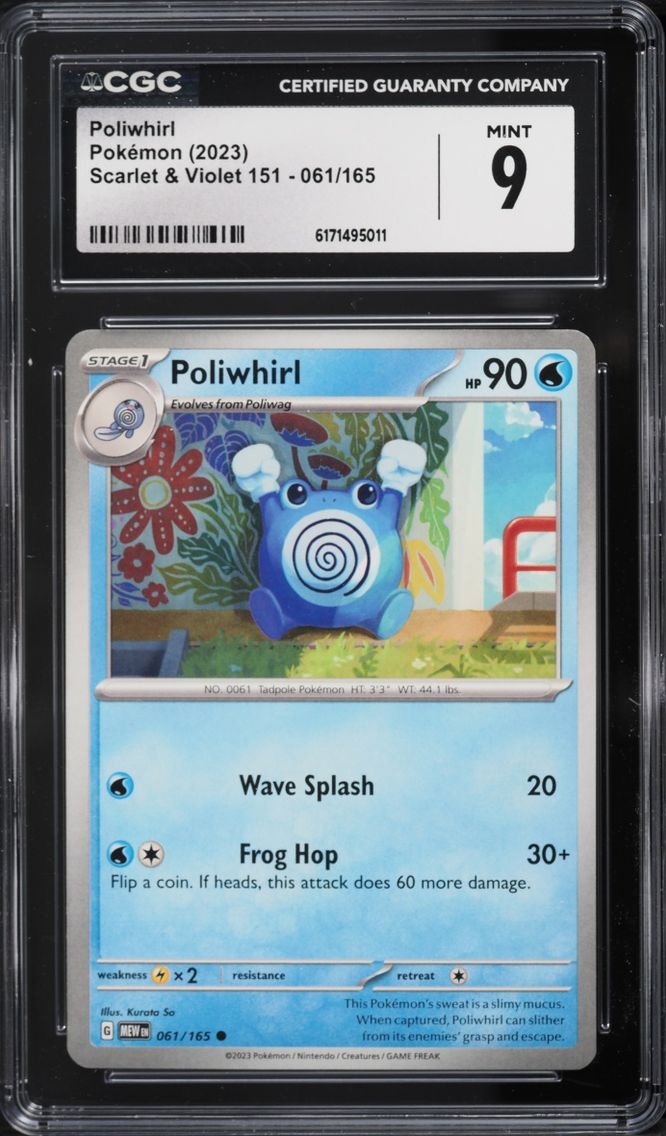 2023 Pokemon Scarlet & Violet 151 Poliwhirl #061 CGC 9 MINT