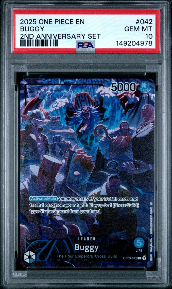 2025 #042 Buggy PSA 10 One Piece English Version 2nd Anniversary Set