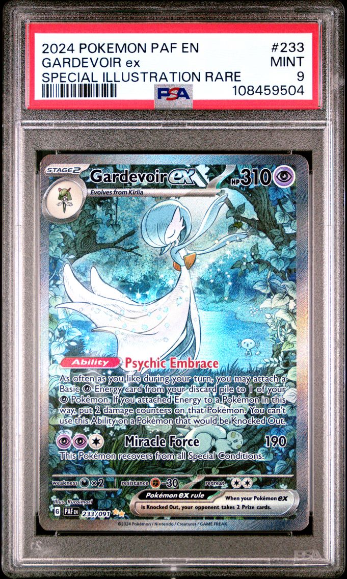 2024 #233 Gardevoir EX PSA 9 Paf EN-Paldean Fates Pokemon