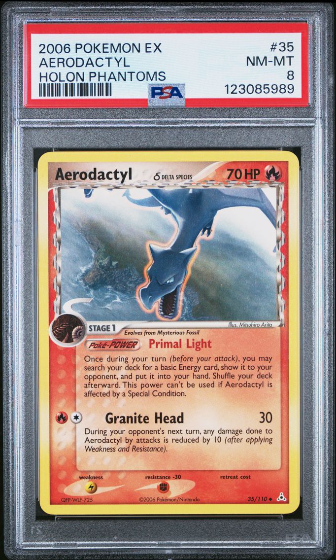 2006 #35 Aerodactyl PSA 8 EX Holon Phantoms