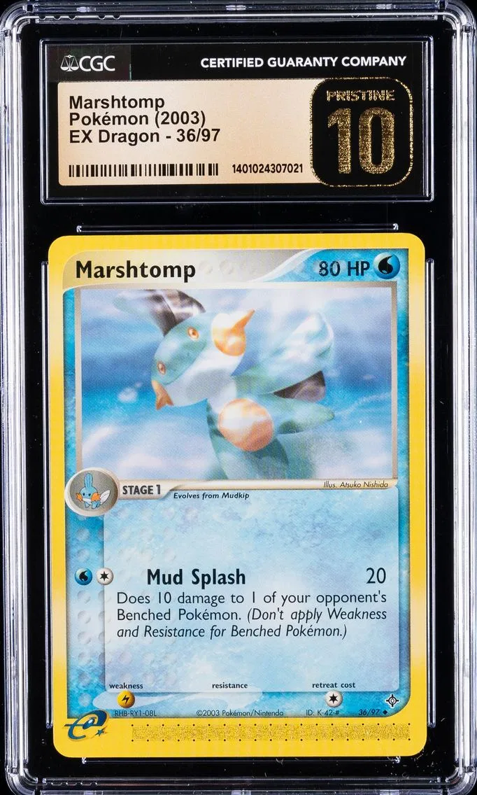 2003 #36 Marshtomp CGC 10 Perfect Pokemon | EX Dragon