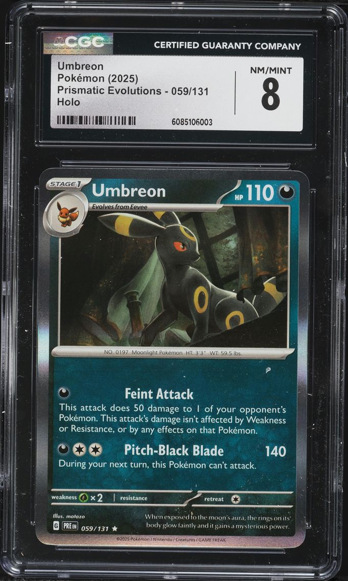 2025 #059 Umbreon CGC 8 Pre EN-Prismatic Evolutions Pokemon
