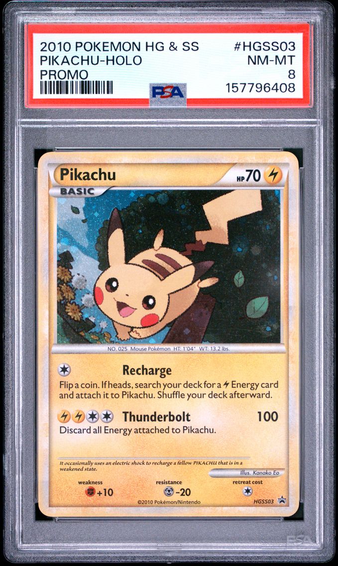 2010 #HGSS03 Pikachu-Holo PSA 8 Heartgold & Soulsilver Promo