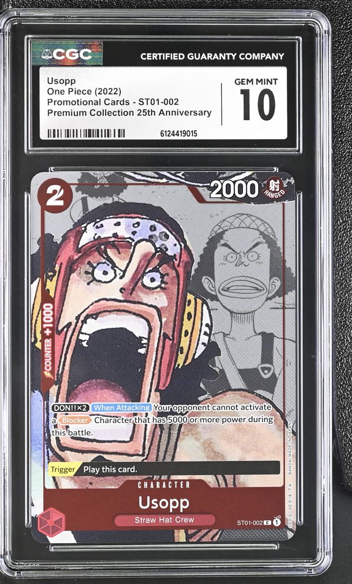 2022 #ST01-002 Usopp CGC 10 Premium Collection 25th Anniversary - English