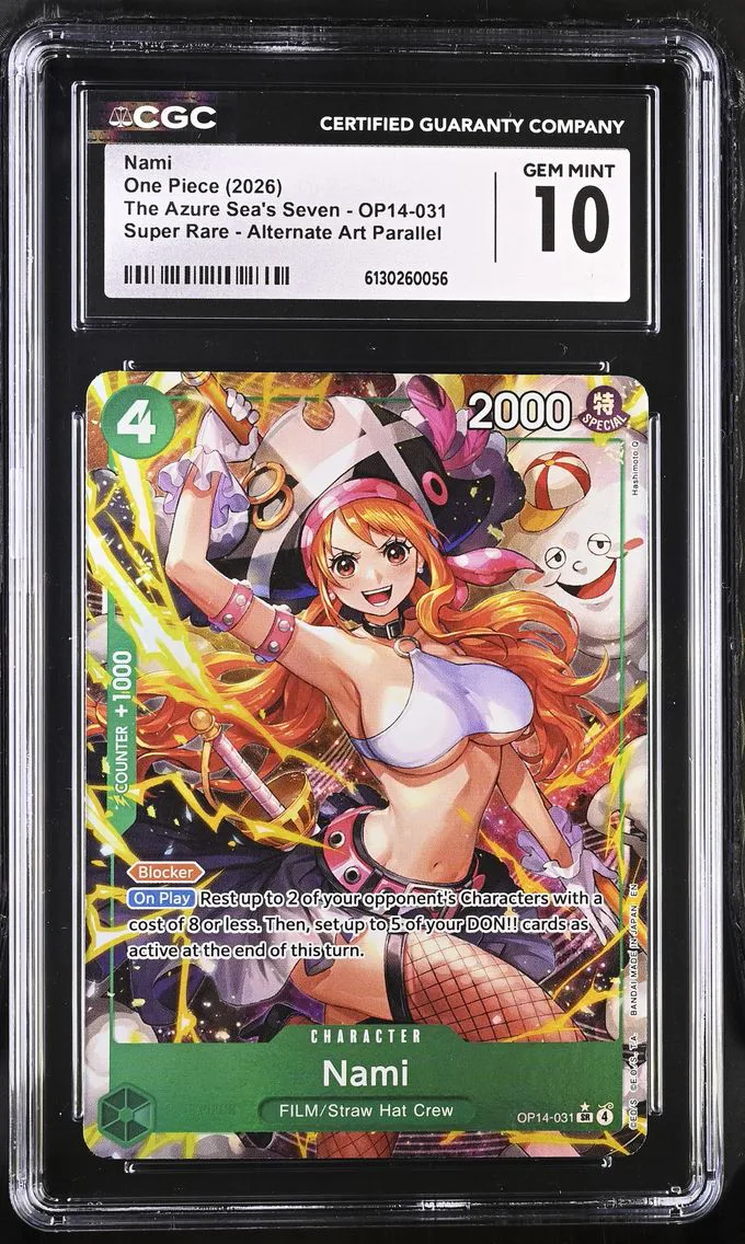 2026 #OP14-031 Nami CGC 10 The Azure Sea's Seven (OP14-EB04) - English