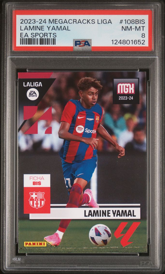 2023 #108BIS Lamine Yamal PSA 8 Panini Megacracks Laliga EA Sports
