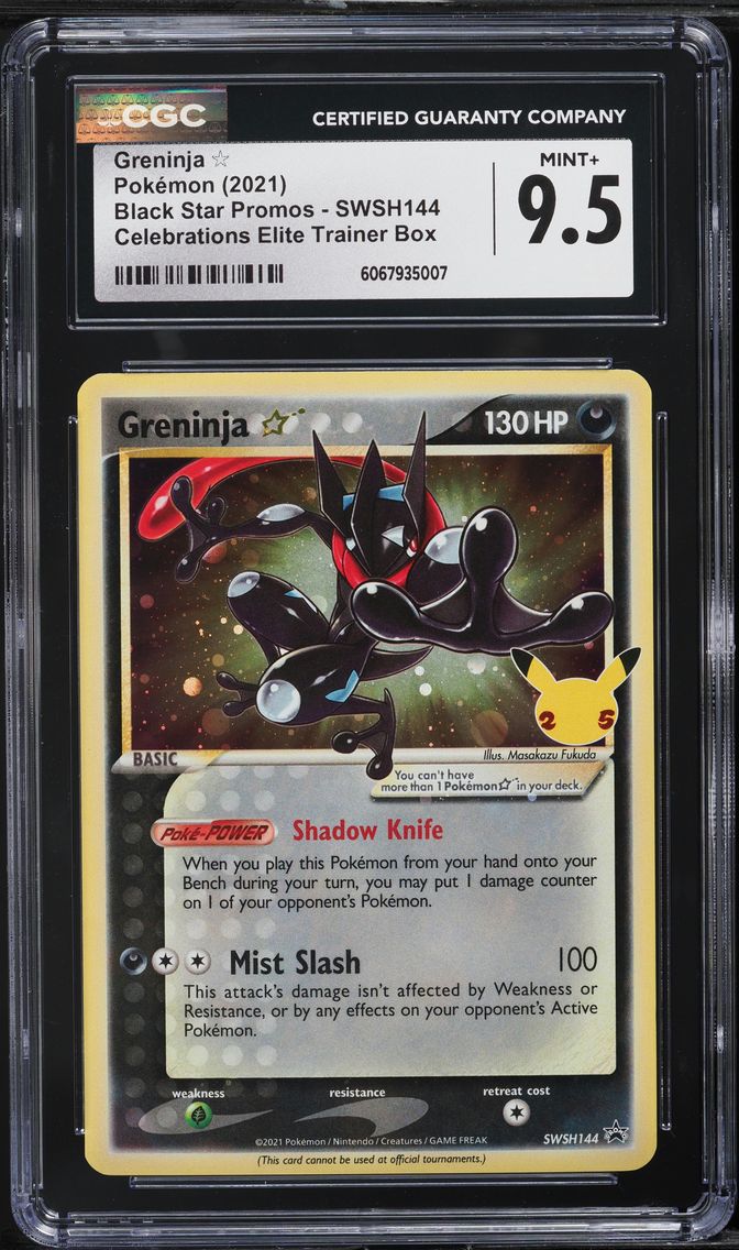 2021 #144 Greninja-Gold Star CGC 9.5 Swsh Black Star Promo Pokemon