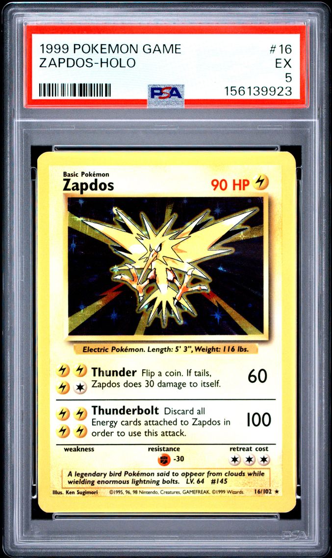 1999 #16 Zapdos-Holo PSA 5 Game