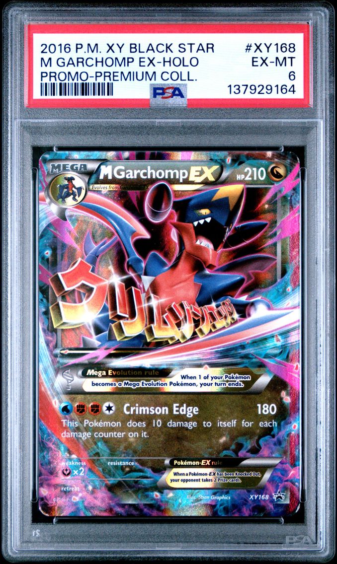 2016 #XY168 M Garchomp EX PSA 6 XY Black Star Promo