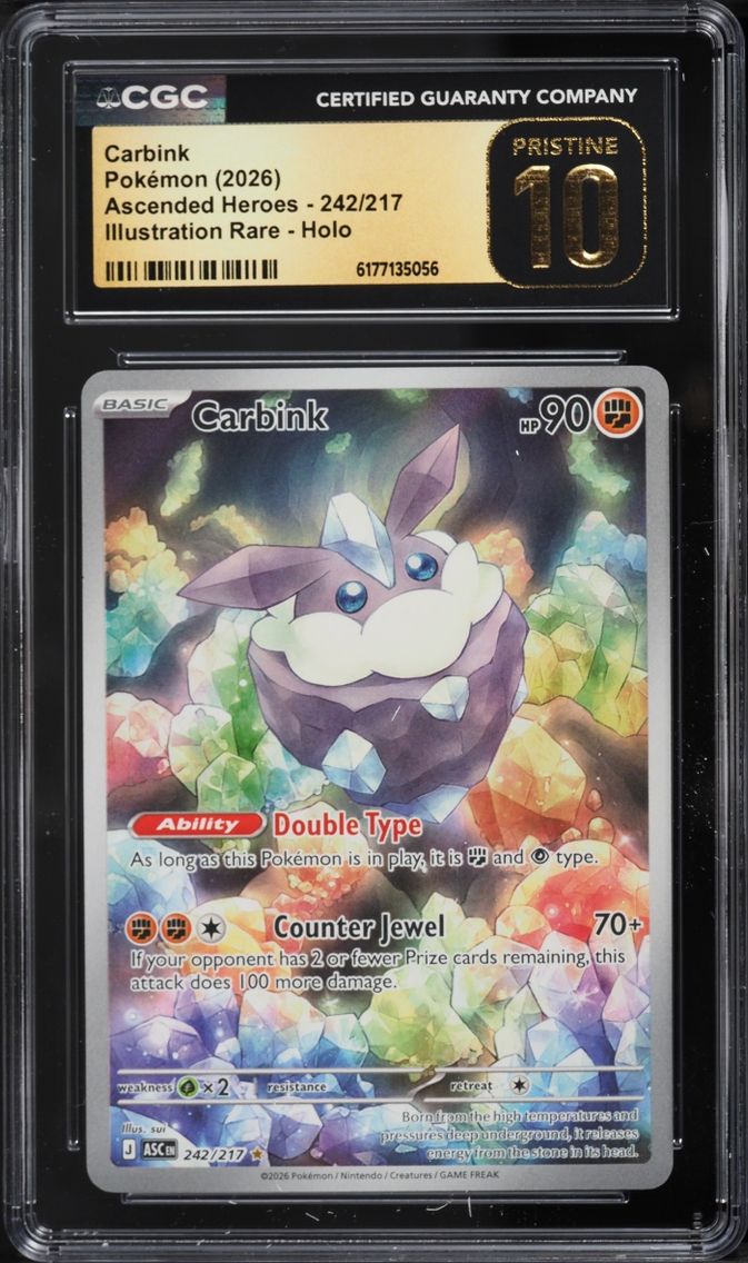 2026 Pokemon Mega Evolution Ascended Heroes IR Carbink #242 CGC 10 PRISTINE