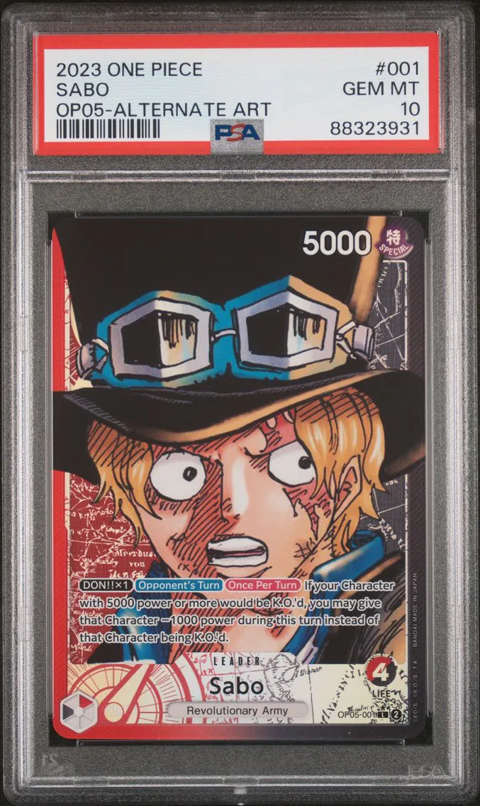 2023 #001 Sabo PSA 10 One Piece OP05-Awakening of the New Era