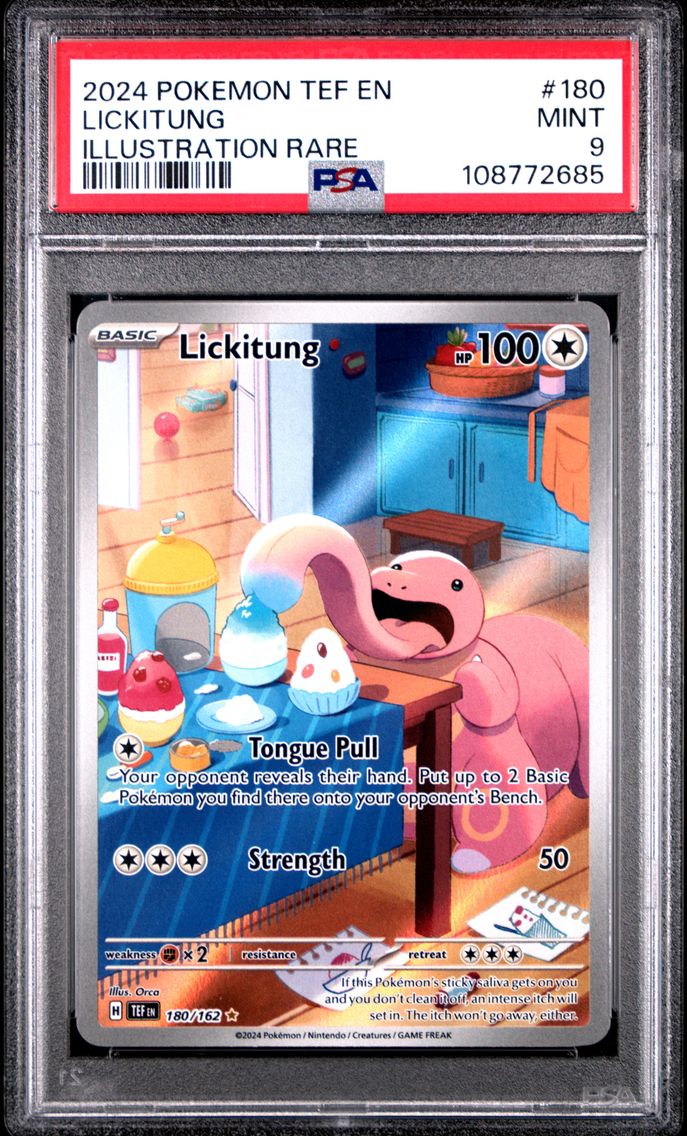 2024 #180 Lickitung PSA 9 Tef EN-Temporal Forces