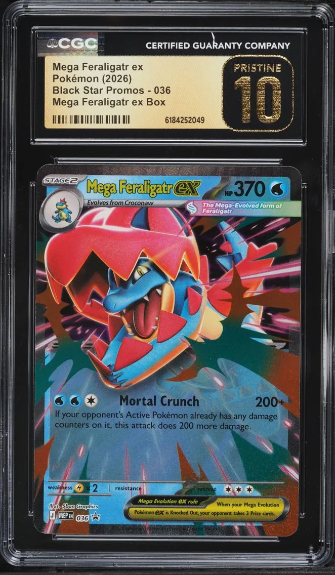 2026 #36 CGC 10 Pokemon Mega Evolution Black Star Promo Mega Feraligatr EX