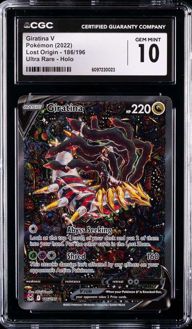2022 #186 Full Art/Giratina V CGC 10 Sword & Shield Lost Origin Pokemon