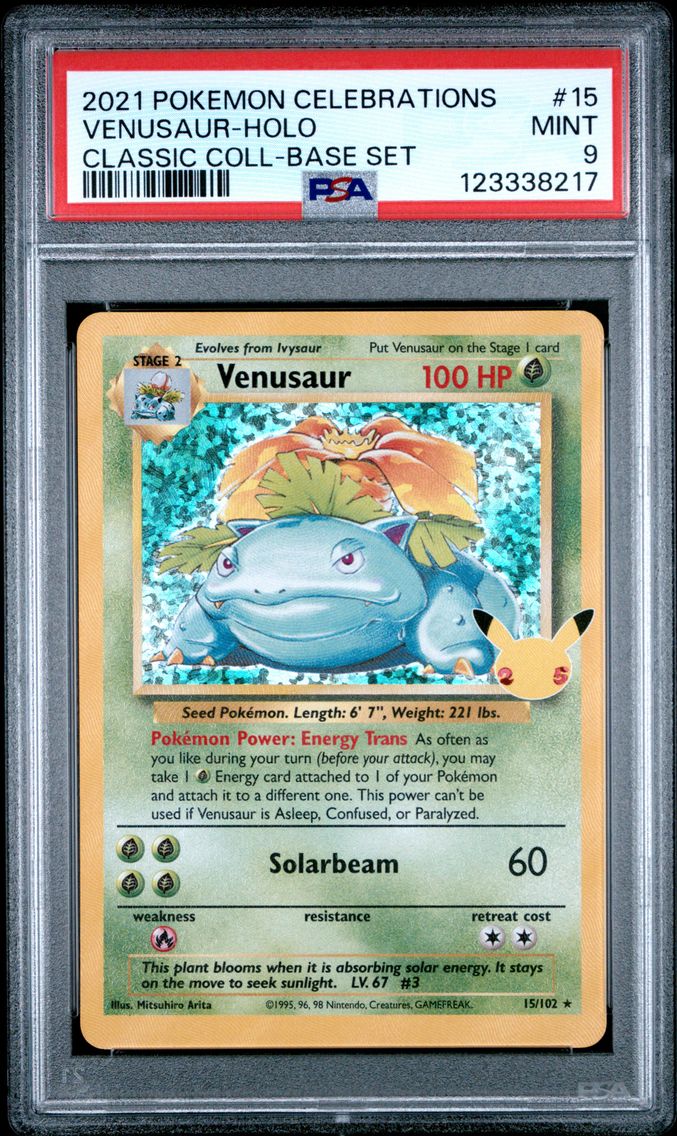 2021 #15 Venusaur-Holo PSA 9 Celebrations Classic Collection