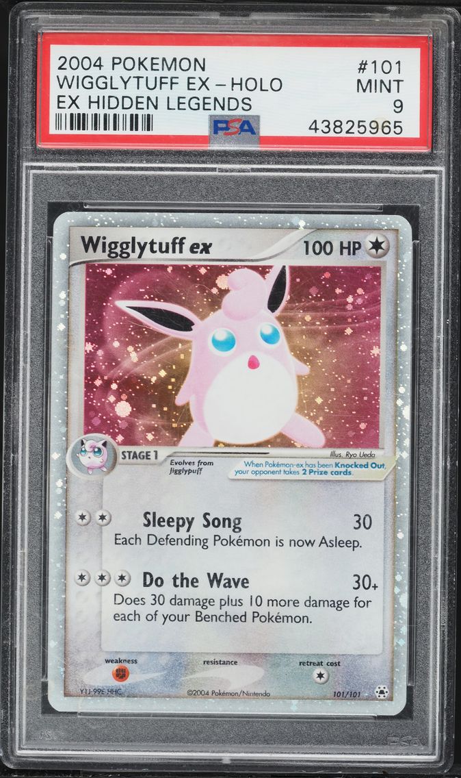 2004 #101 Wigglytuff EX-Holo PSA 9 EX Hidden Legends Pokemon