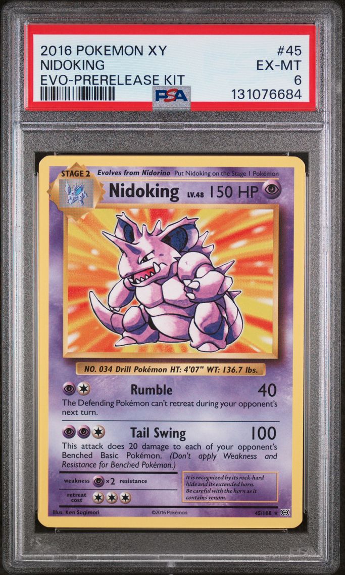2016 #45 Nidoking PSA 6 XY Evolutions Pokemon