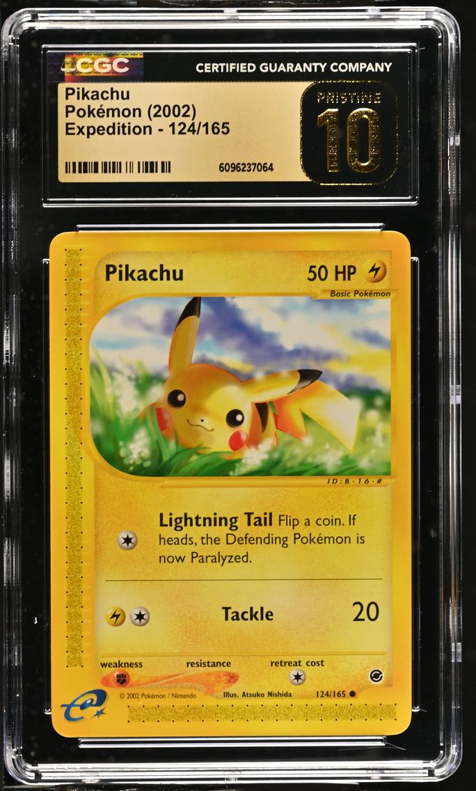 2002 #124 Pikachu CGC 10 Pristine Expedition - English